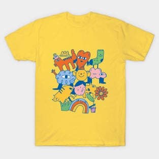 Weirdo Kawaii Japanese Cartoon Doodle Art Style T-Shirt